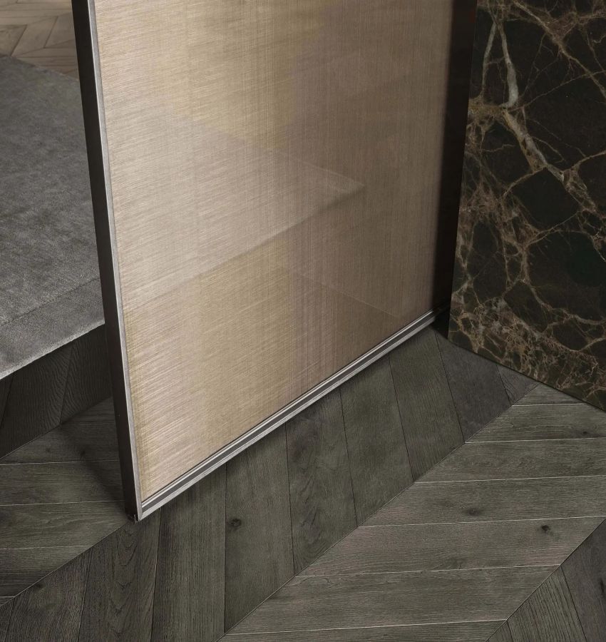 Структура, цвет 83 piombo, стекло с сеткой, цвет 62 rete bronzo