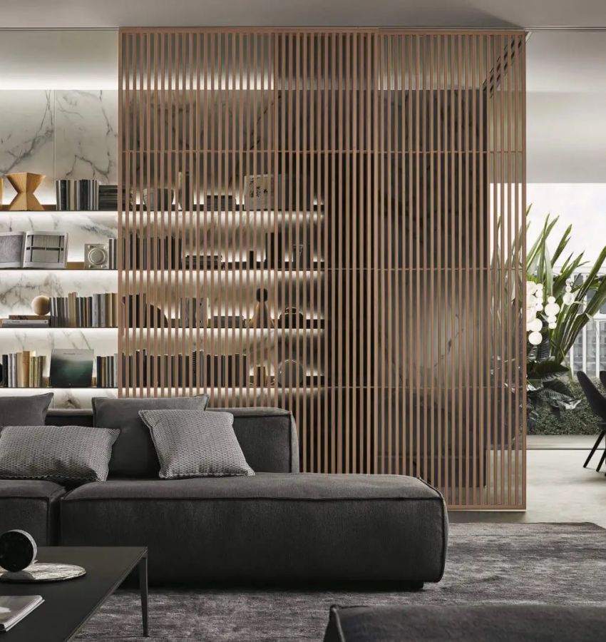 Структура и ручка цвет 15 посе, стекло, цвет 63 grigio trasparente. Направляющие в цвет потолка