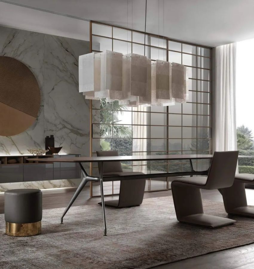 Структура, цвет 15 noce, стекло, цвет 67 riflettente chiaro, ручка 14 brown. Направляющая в цвет потолка.