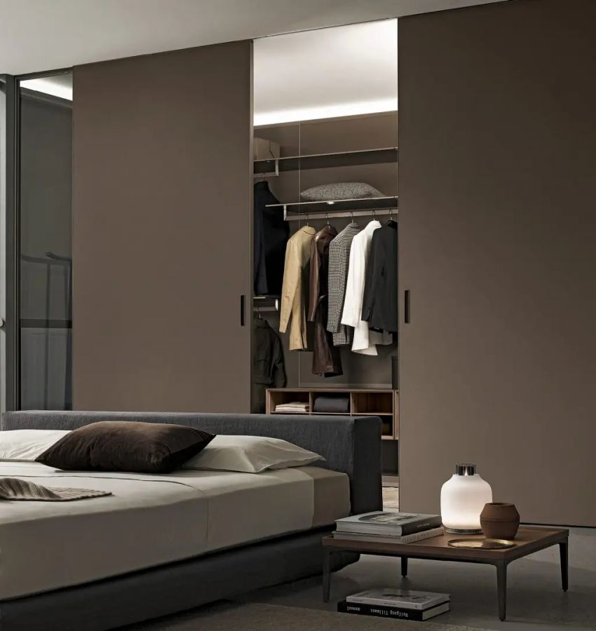 Структура, цвет 303 bronzo, дверное полотно - синтетическая кожа, цвет 154 argilla