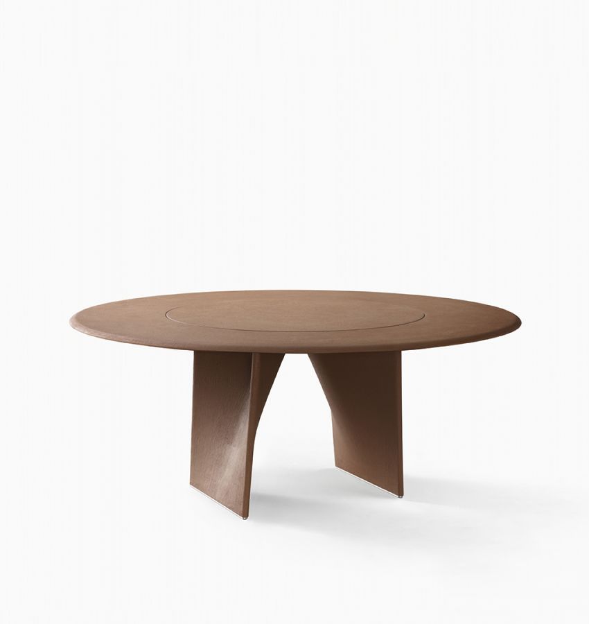 Cтруктура, столешница с вращающимся центральным диском terrae R003 navajo. Ø 1800 H 754